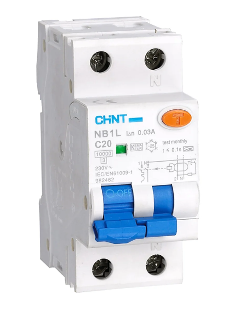 CHINT RCBO 1P+N C20 30mA - Tavlemateriel - ELIT Scandinavia ApS