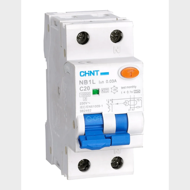 CHINT RCBO 1P+N C20 30mA