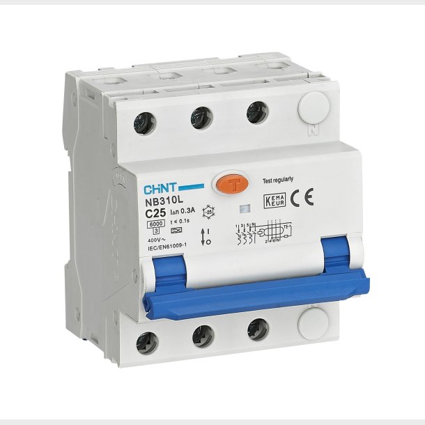 CHINT RCBO NB310L/3N 3P+N C25 300mA A 6kA