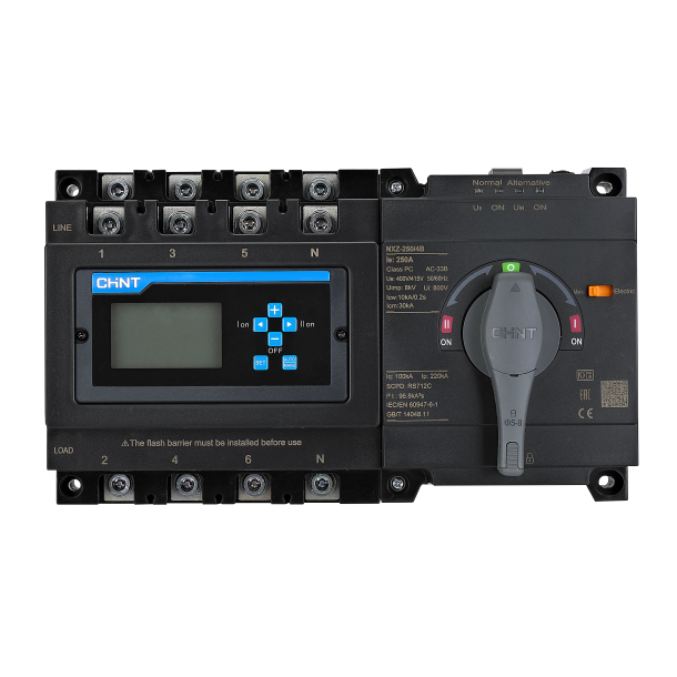 Inverter net/generator 630A 3P/4P med smart controller og Modbus-kommunikation NXZ-630H/4B