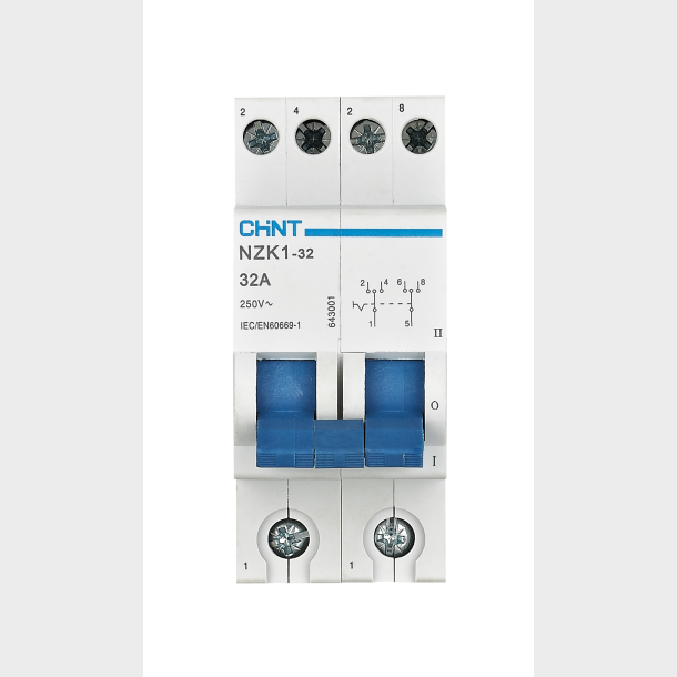 NZK1-32/2 Omskifter 2P 32A I-0-II