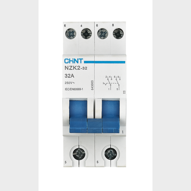 NZK2-32/2 Omskifter 2P 32A I-II
