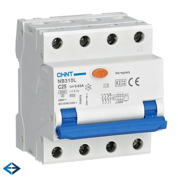 CHINT RCBO 3P+N C25 30mA